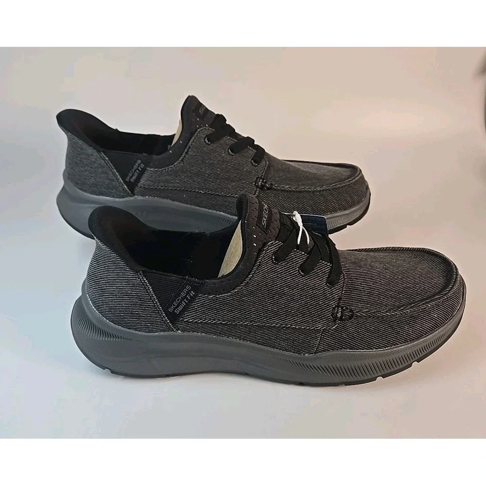 Skechers‎ Men's Hands Free Swift Fit Loafer Shoe Gray Size 11 -  NWOB